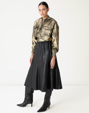 Saia Midi Statement Essential - Preto