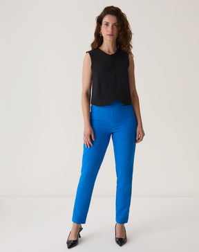 CALÇA SLIM DE ALFAIATARIA - AZUL