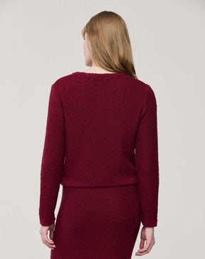 CARDIGAN TRICOT COM BOTÕES - VERMELHO