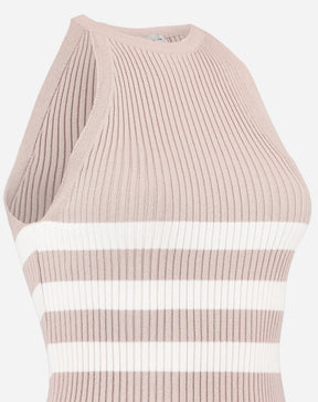 Regata Halter Neck de Tricot - Caqui