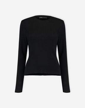SUÉTER TRICOT GOLA CARECA - PRETO