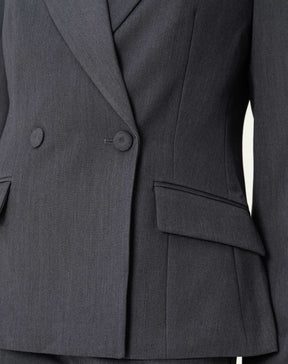BLAZER SLIM ABOTOAMENTO DUPLO ALFAIATARIA - CINZA