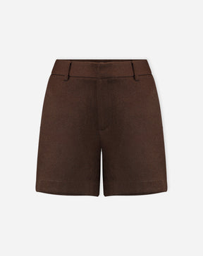 SHORTS CINTURA MÉDIA - MARROM