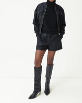 JAQUETA BOMBER METALIZADA - PRETO