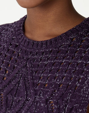 REGATA TRICOT PONTO DIFERENCIADO - ROXO