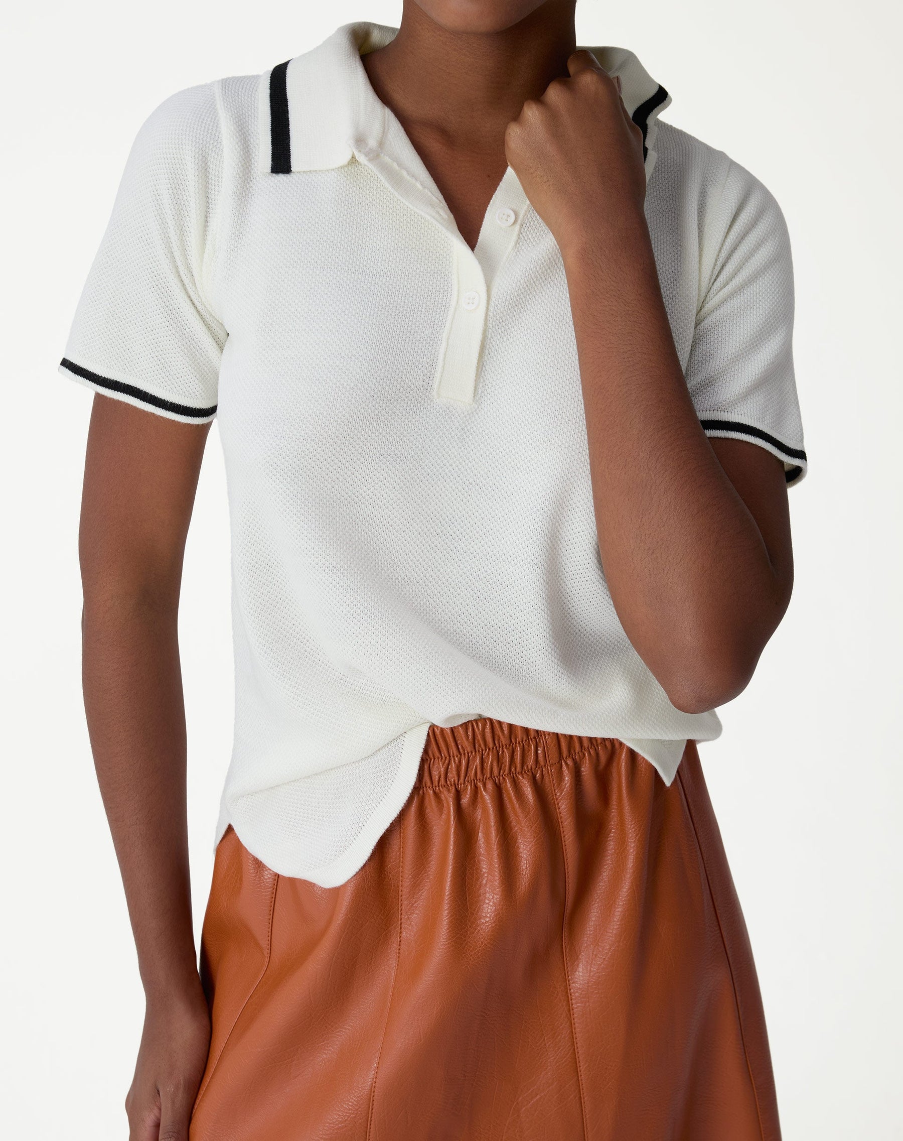BLUSA POLO - OFF-WHITE