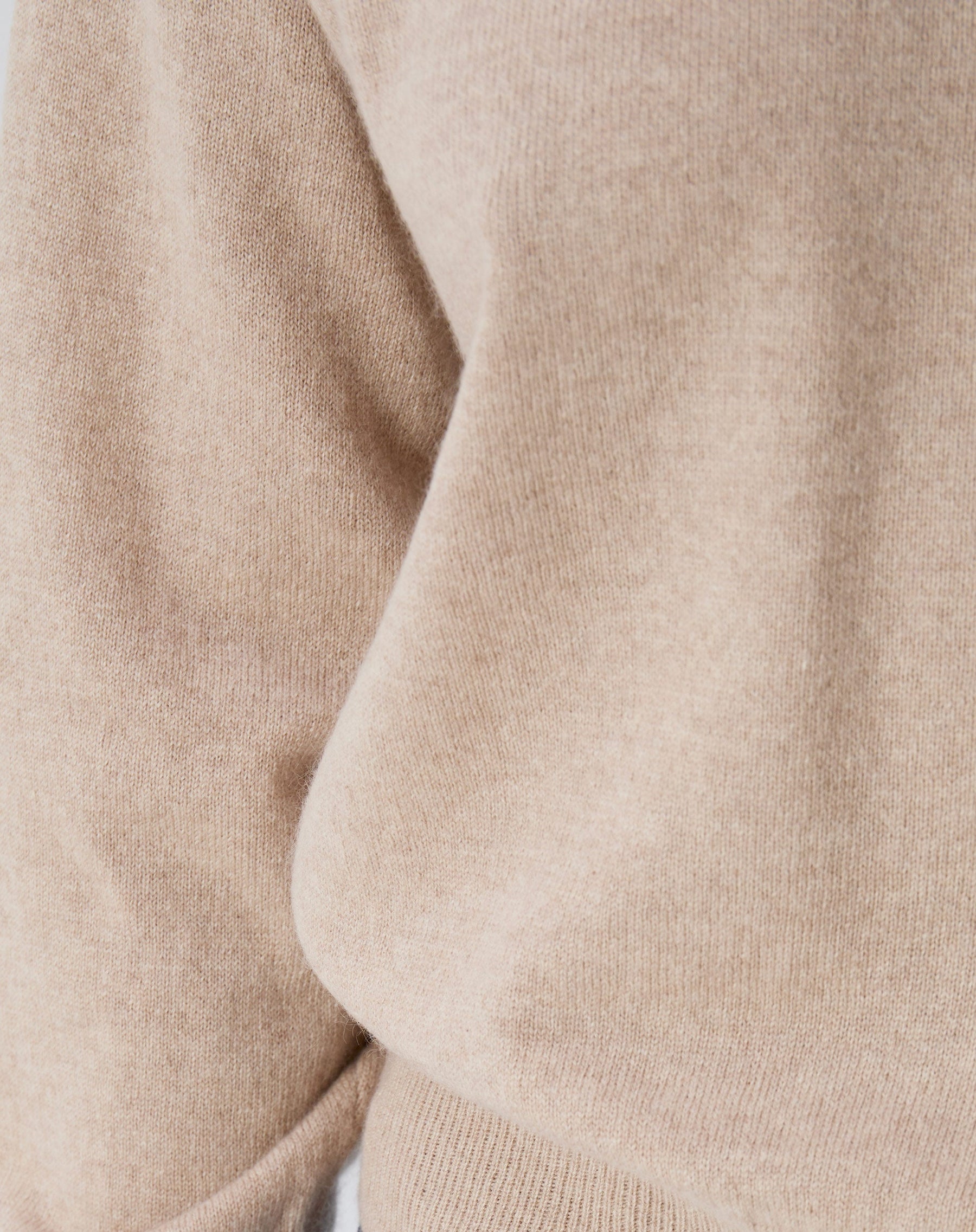 SUÉTER CASHMERE DELUXE GOLA CARECA - CAQUI