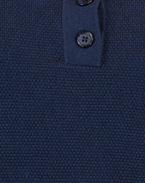 SUÉTER GOLA POLO MANGA LONGA - AZUL MARINHO