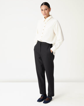 CAMISA ALONGADA COM FENDA - OFF-WHITE