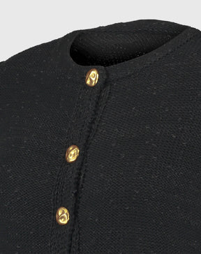 CARDIGAN TRICOT COM BOTÕES - PRETO