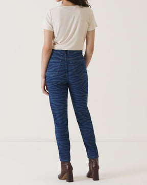 Calça Mom  Zebra Jeans - Azul Médio