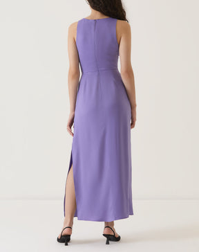 VESTIDO COM DECOTE HALTER E MOULAGE - ROXO