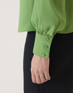BLUSA MANGA LONGA BUFANTE - VERDE