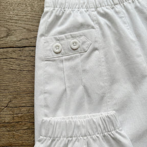[Leve 4, Pague Só 2!] Calça Capri Serena Feminina em Algodão e Poliéster de Cintura Alta Flexível com Bolsos Práticos e Barra Pregueada