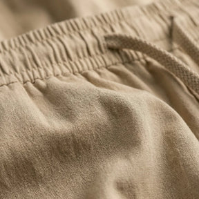 [Leve 3, Pague Só 2!] Shorts Serena Feminino em Aparência de Algodão e Poliéster de Cintura Alta com Design em Camadas e Cordão de Ajuste