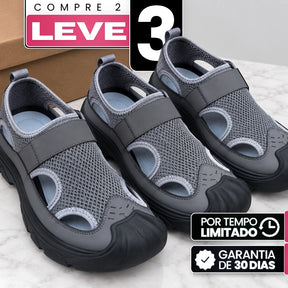 [Leve 3, Pague Só 2] Sandália Mavi Feminina em Malha Têxtil, Revestimento e Solado Emborrachado de Cabedal Respirável com Biqueira Reforçada