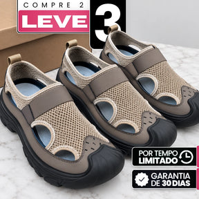 [Leve 3, Pague Só 2] Sandália Mavi Feminina em Malha Têxtil, Revestimento e Solado Emborrachado de Cabedal Respirável com Biqueira Reforçada