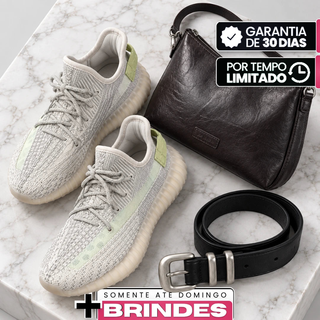 Kit de Tênis Velia Feminino Ortopédico em Malha Têxtil e Solado Polimérico de Cabedal Knit com Faixa Lateral Translúcida + BRINDES